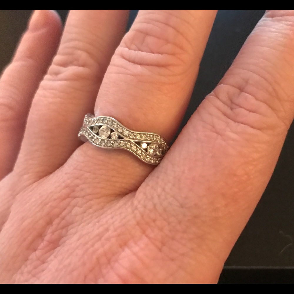 .925 Silver CZ Ring size 7.5